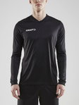 Craft Sport-Langarmshirt (Trikot) Squad Solid - hohe Elastizität, ergonomisches Design - schwarz Herren